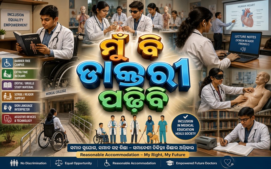ଏଣିକି ଏମ୍‌ବିବିଏସ୍‌ ରେ ନାମ ଲେଖା ପାଇଁ ଦିବ୍ୟାଙ୍ଗତା ନୁହେଁ,  ଯୋଗ୍ୟତା ଓ କାର୍ଯ୍ୟକ୍ଷମତାକୁ ଗୁରୁତ୍ୱ ଦେବ ଏନ୍‌ଏମ୍‌ସି