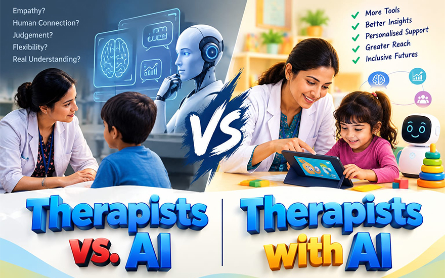 Therapists vs. AI and Therapists with AI